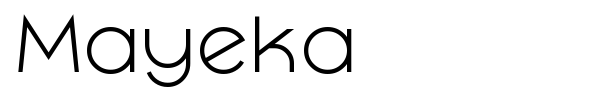 Mayeka font preview